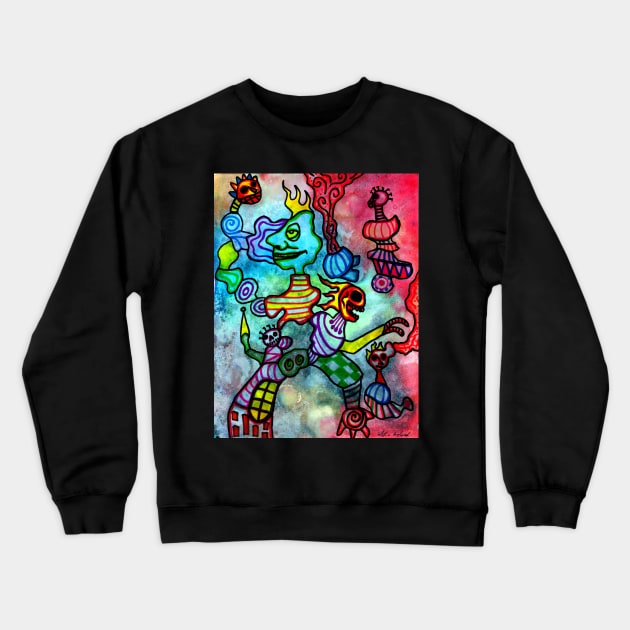 Stoner Circus Crewneck Sweatshirt by Willie Boland